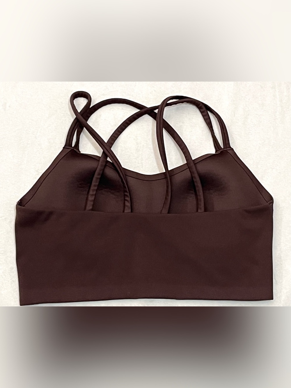 Move Theology Women's Strappy Goddess Sports Bra Bralette Brown Size Medium - Picture 7 of 11